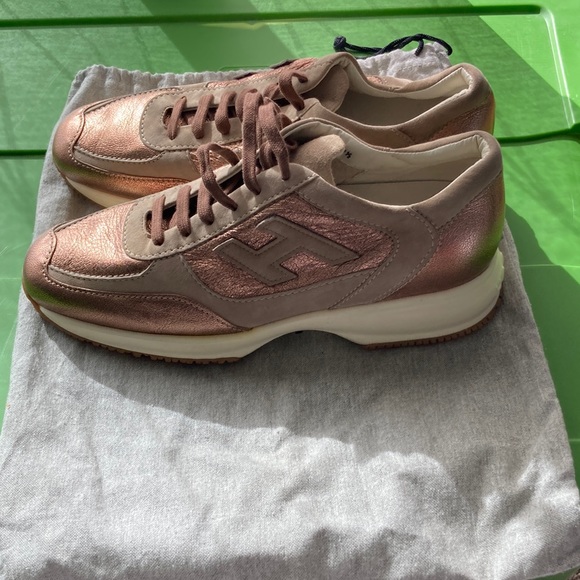 Hogan Shoes - Hogan copper leather sneakers Size 9 1/2